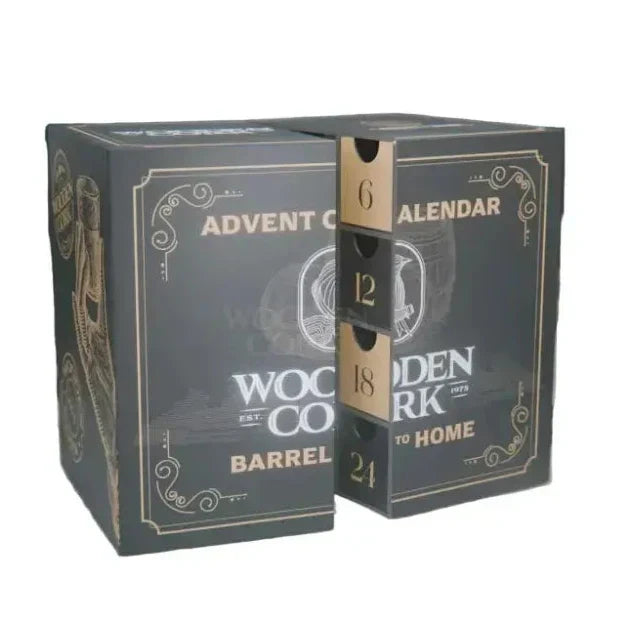 Wooden Cork Luxury Spirits Advent Calendar: Ultimate Alcohol Holiday Gift for Connoisseurs